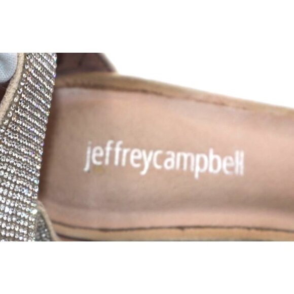 Jeffrey Campbell Glitter Block Heel Ankle Stap Glam Night Out Party Urban Chic - Picture 2 of 12